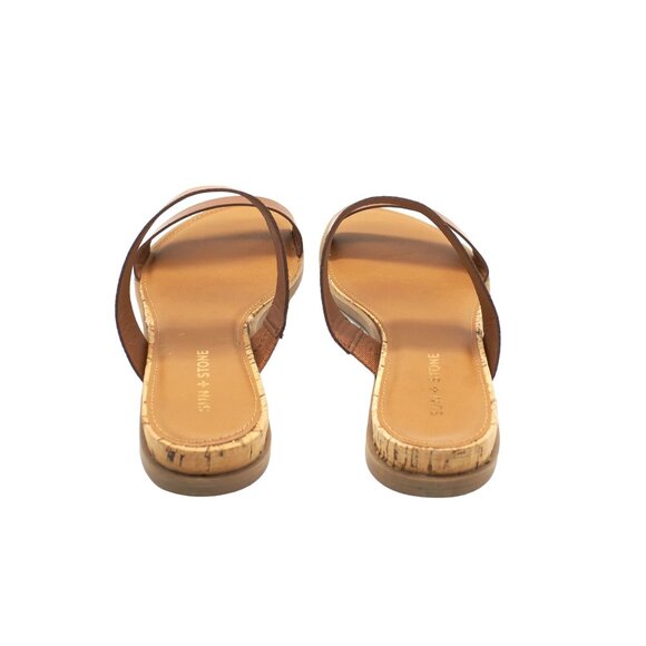 Sun + Stone Women Strappy Ankle-Strap Round Toe Block Heel Zip-up Dress Sandals - Picture 8 of 8